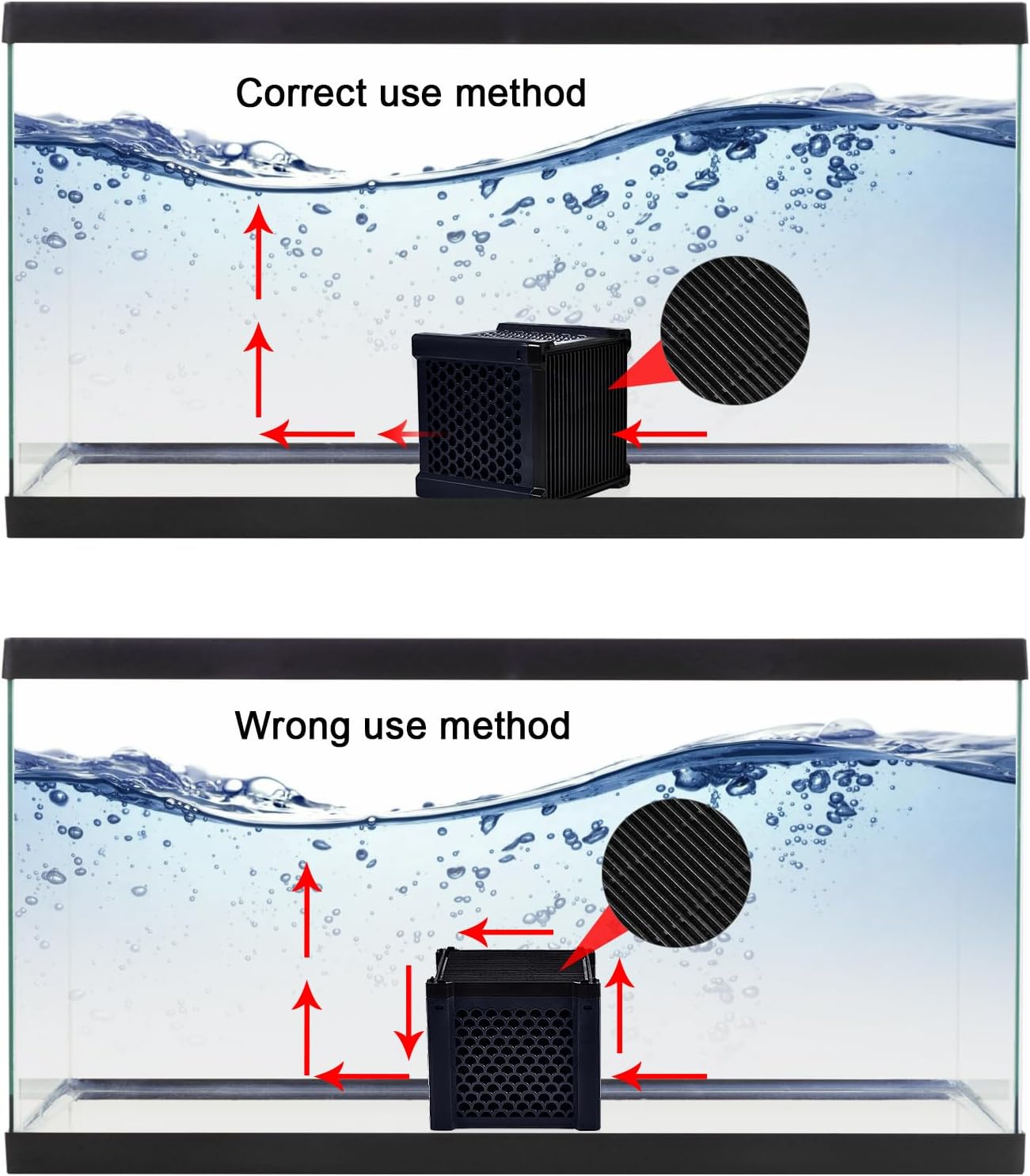 Eagles Eco-Aquarium Water Trough Purifier Cube, Activated Carbon Filter Media with Shell Honeycomb Charcoal Cube for Fish Tank, Horse Troughs, Ponds, Livestock Tanks, Water Tan (2pc)
