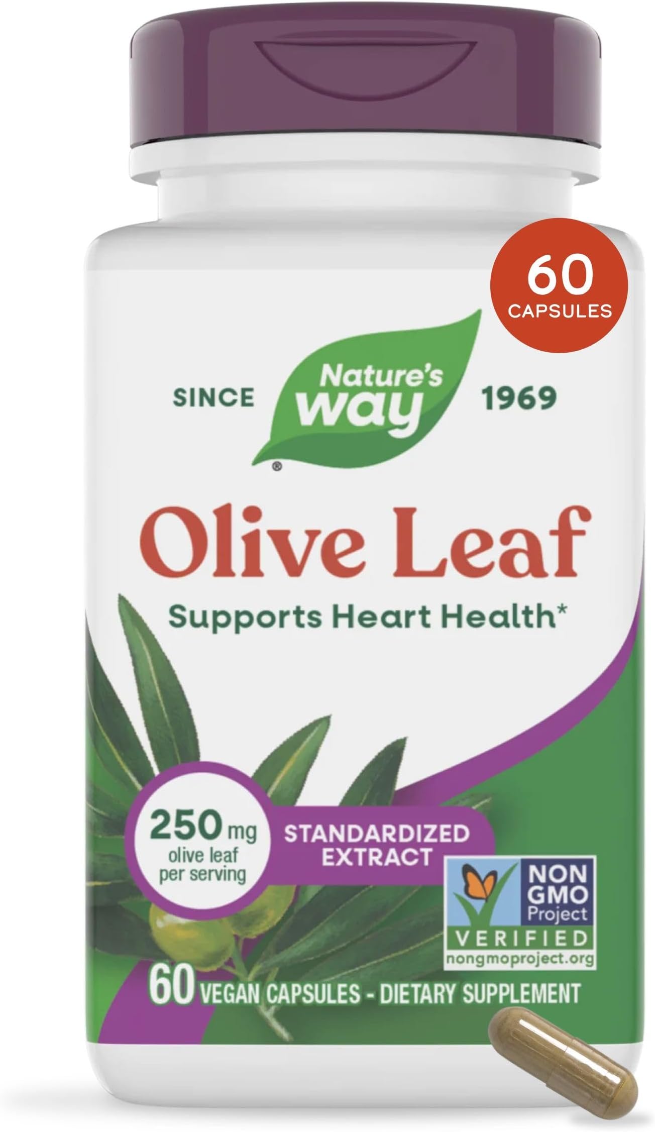 Nature's Way Olive Leaf Extract Capsules (60 Pieces)