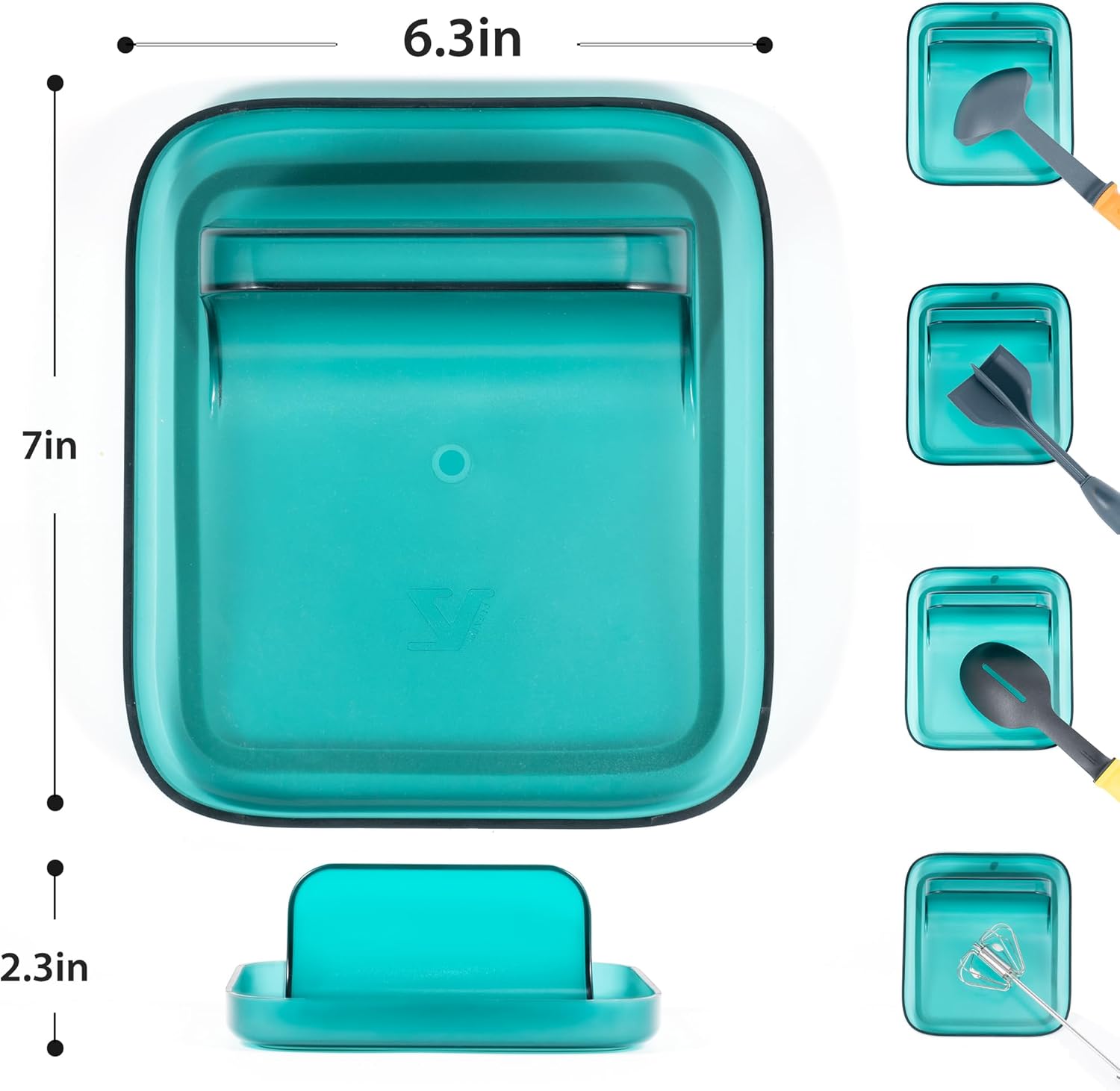 Li&Zhao Spoon Rest for Stove Top - Stove Spoon Holder for Kitchen Counter Pot Lid Holder Utensil Rest Cooking Spoon Holder - Image 2