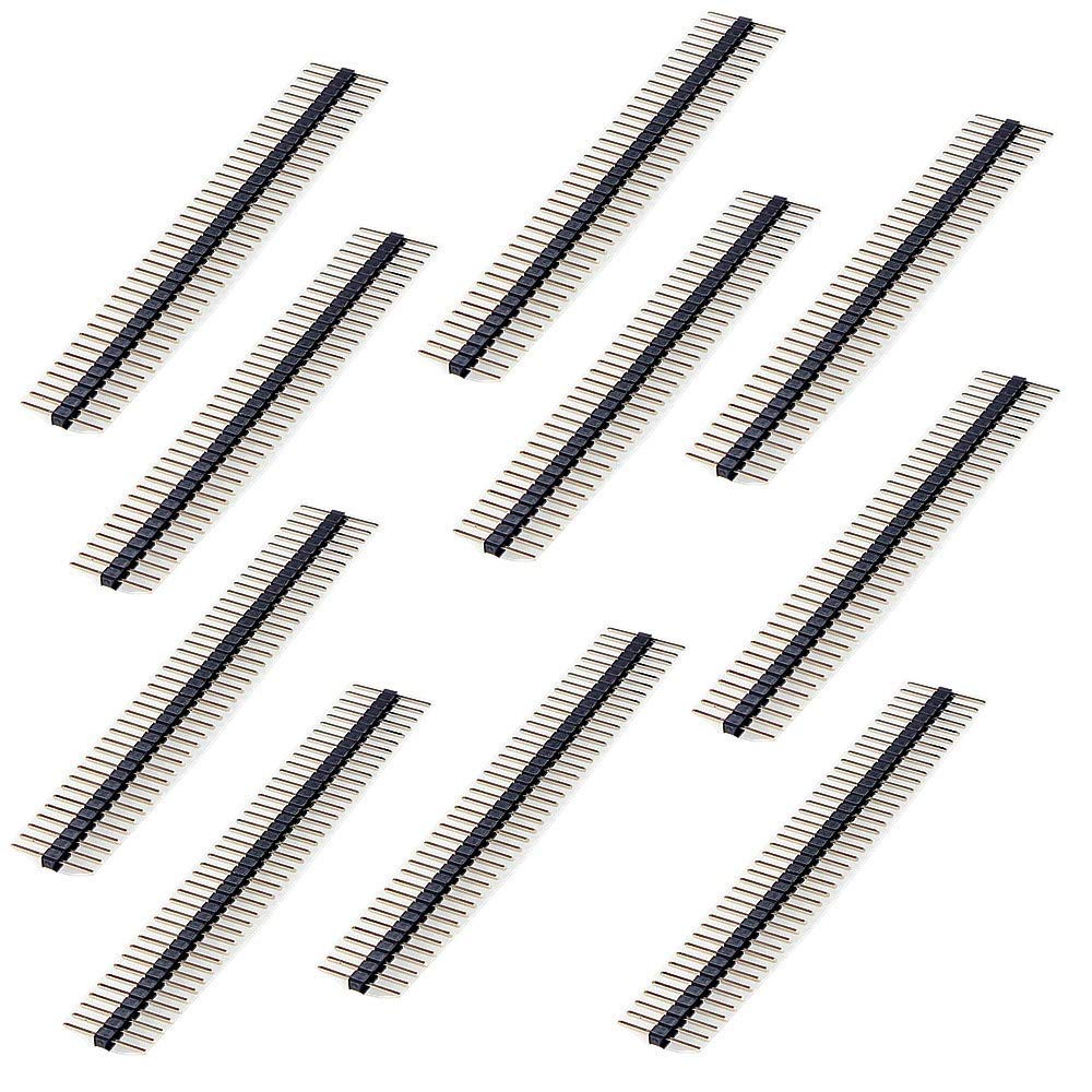 ElectroBot 2.54mm 40 Pin Male Header Berg Strip - Break Away Header, 10 Piece
