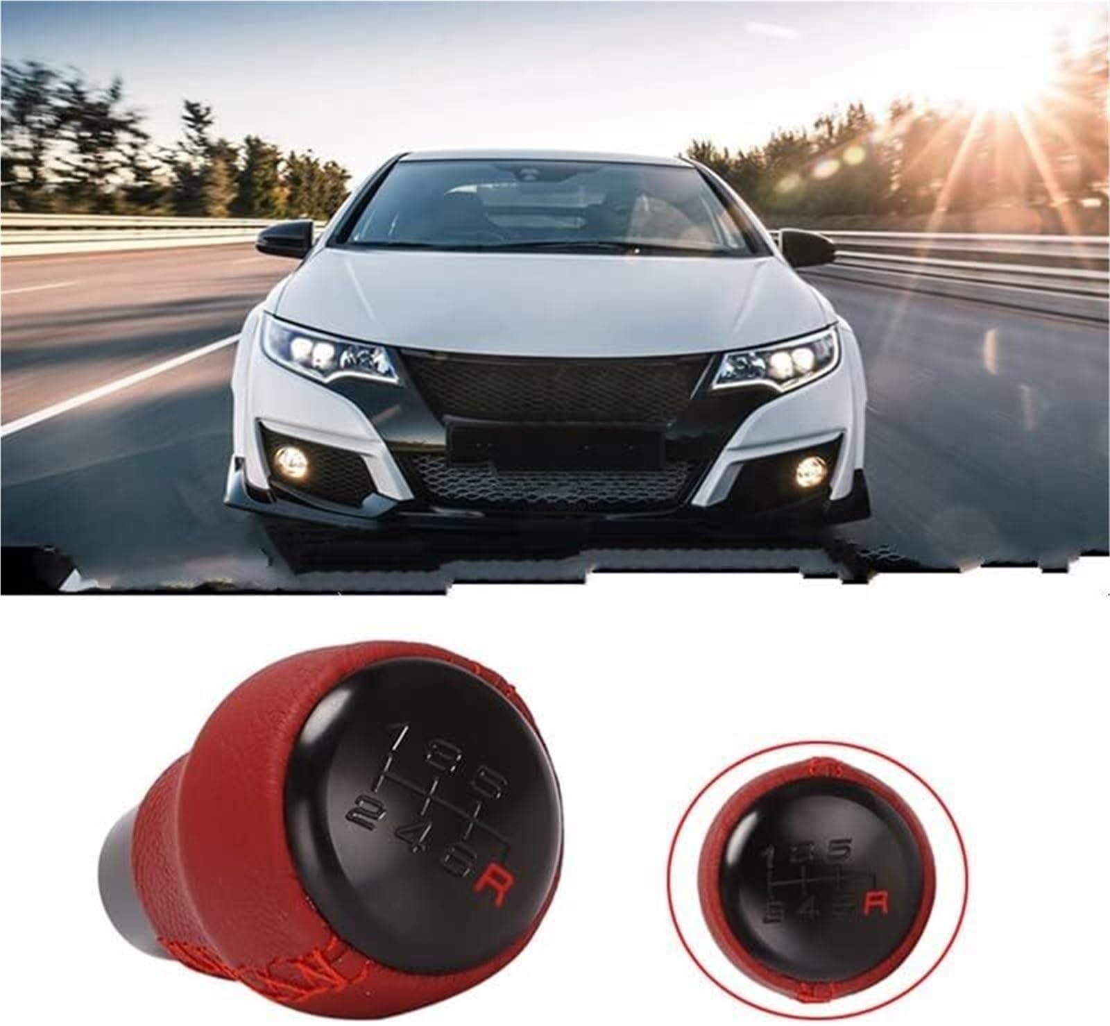 Pomello del cambio Pomello del cambio con testa a sfera MT Car Stick a 6 velocità per Civic Type R 2017-2019