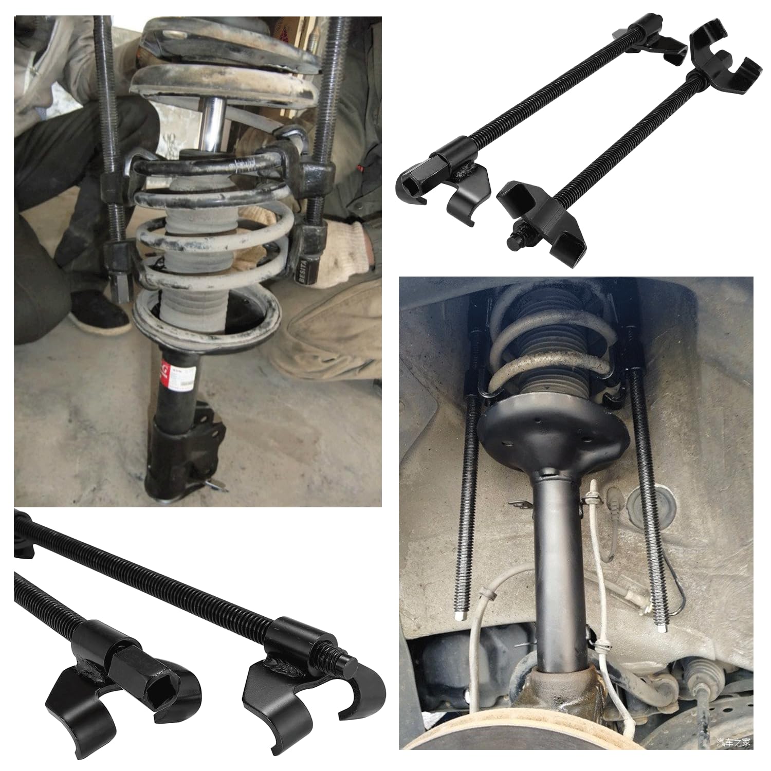 Kit De Tendeur De Ressorts De Voiture - 2 Pièces, 380 Mm - Pour Réparation Et Réglage Suspension - Acier CR-V Résistant