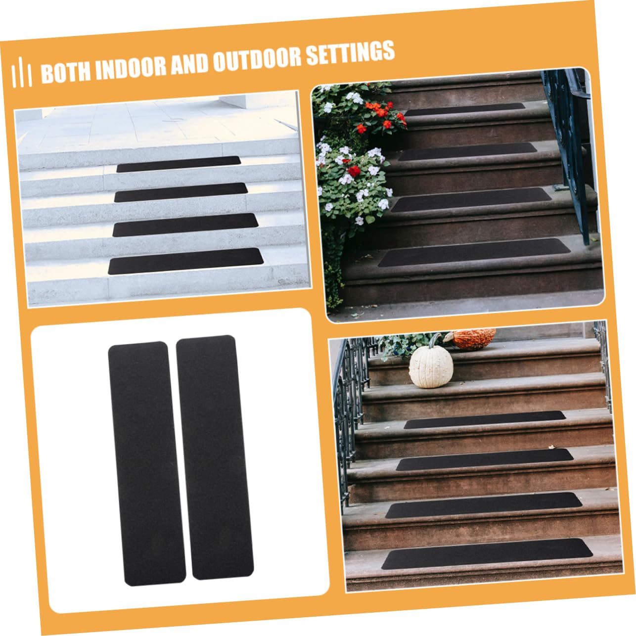 8 Piezas Cinta Antideslizante PVC para Escaleras Tiras de Seguridad para Interiores y Exteriores Prevención de Caídas para Superficies