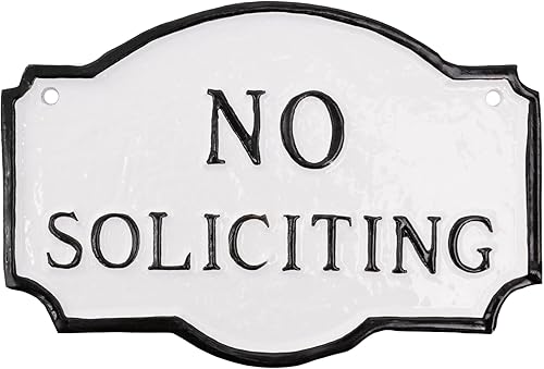 Montague Metal Products Petite Montague - Placa de declaración sin solicitud, color blanco con letra negra, 4.5 x 7.15 pulgadas