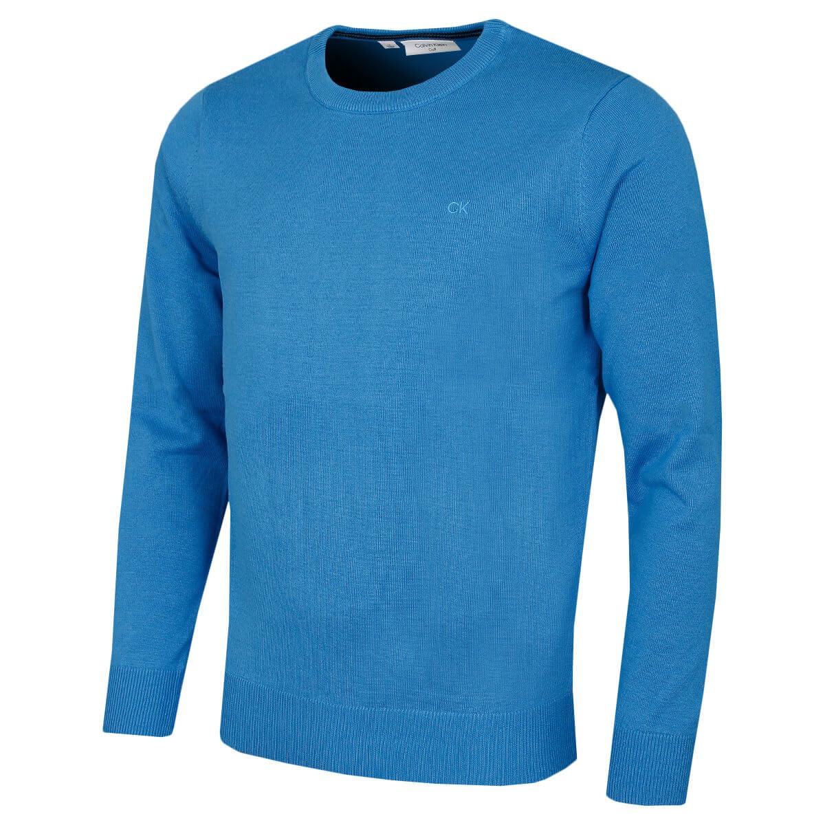 Calvin Klein Mens Crew Neck Cotton Sweater - Summer Blue - XXXXL