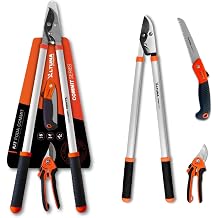Tree Cutting Set - Model KIT1 - Professional 2-Hand Loppers - 1-Hand Loppers - Japanese Folding Pruning Saw - For Beginners and Experts - Accessories and Care - Altuna
