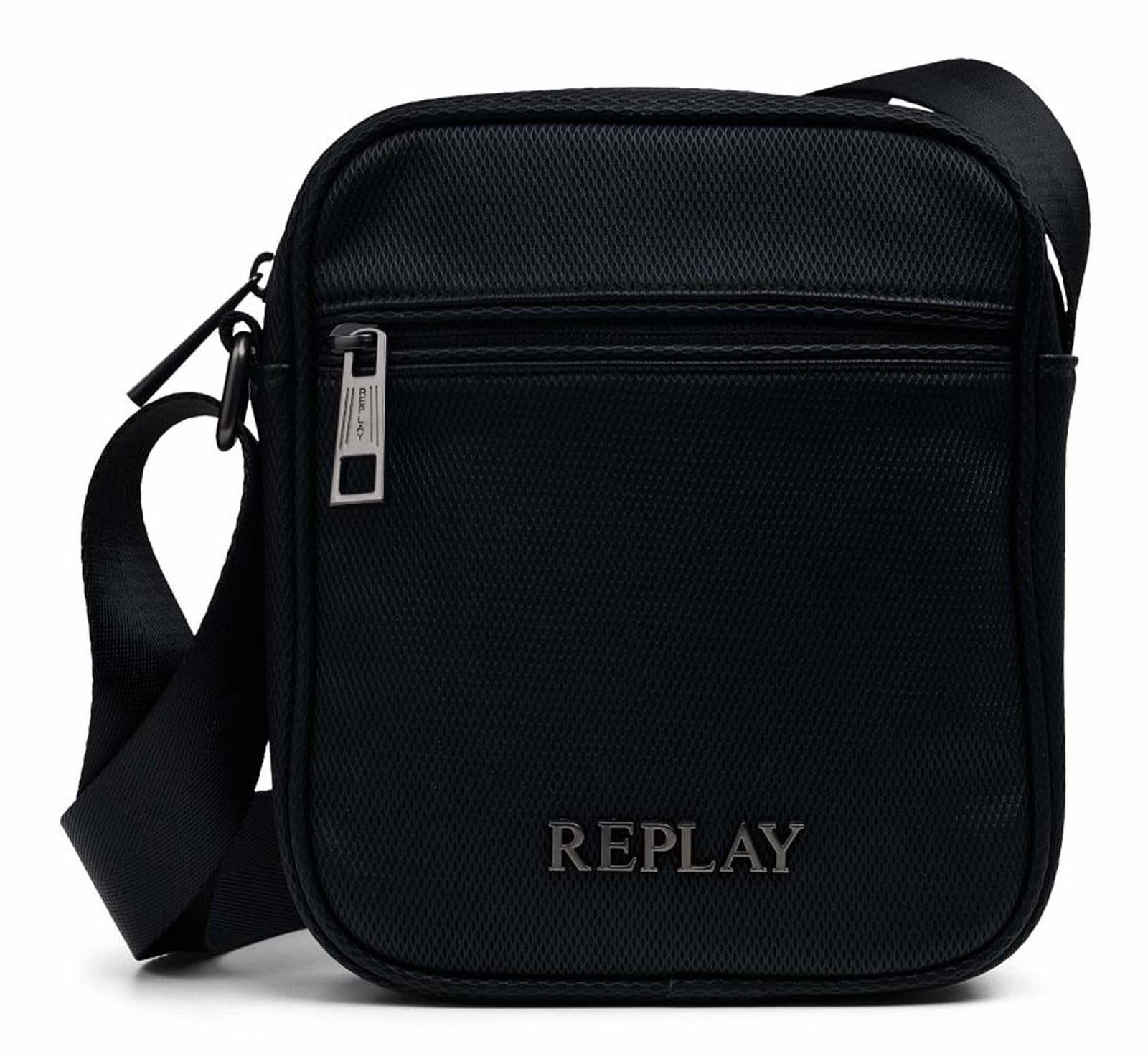 Replay Men Fm3771 Shoulder Bag, 0098 Black, Einheitsgröße