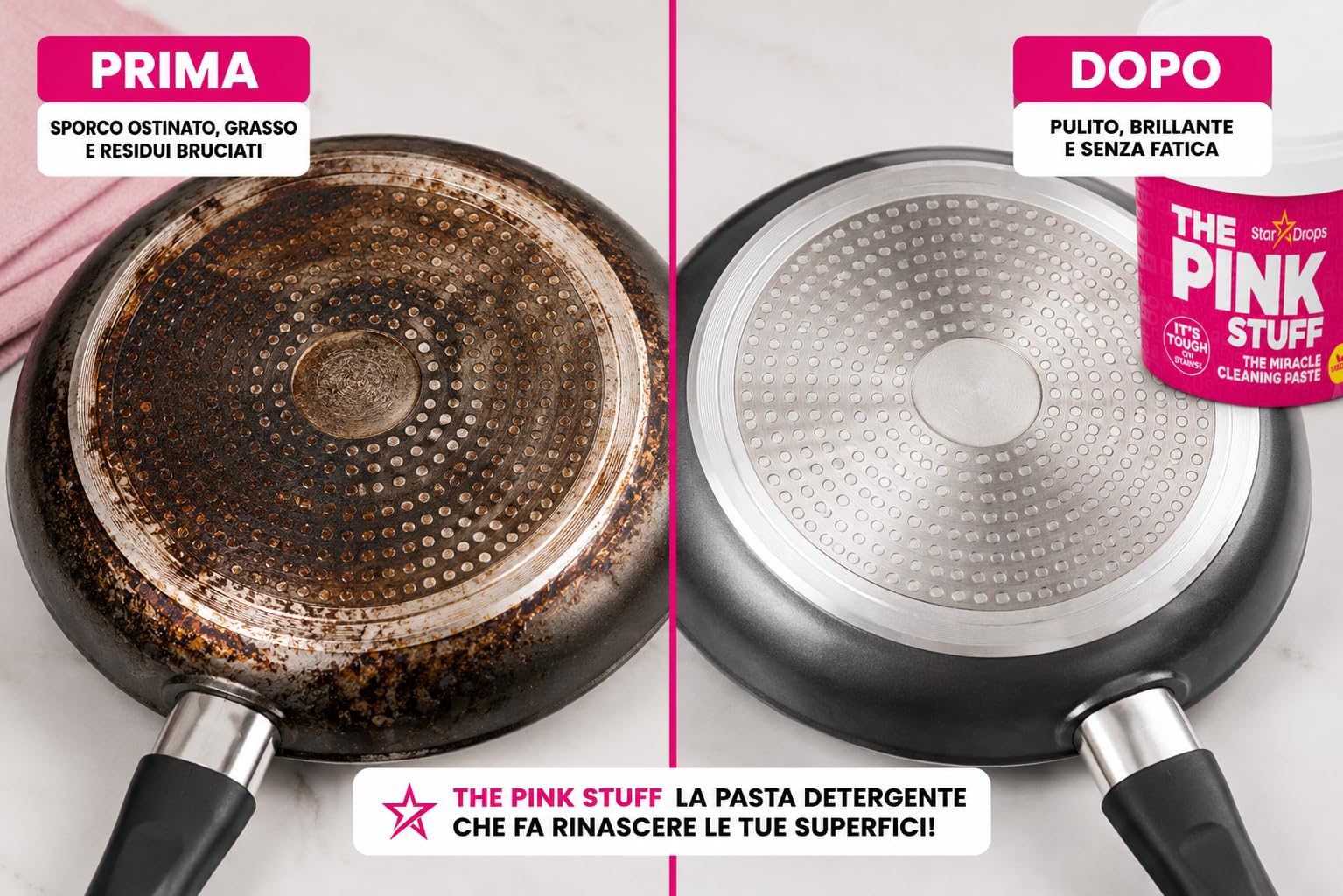 The Pink Stuff Pasta Detergente Multiuso 12 x 850 g Kit Convenienza | Confezione da 12 pezzi ideale per uso domestico e professionale, perfetta per pulizie frequenti su numerose superfici.