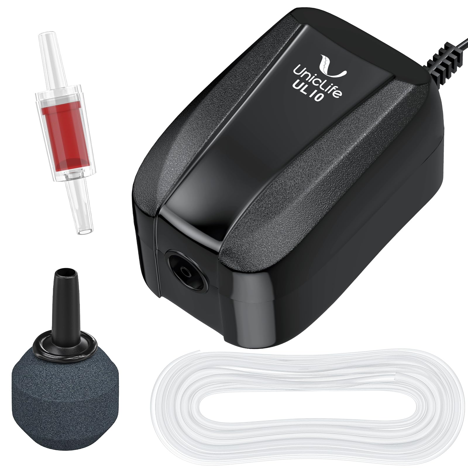 Uniclife Aquarium Air Pump Dual Outlet Fish Tank Aerator with Accessories for 5-200 Gallon Tank