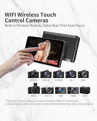 Miniatura 4 de Portkeys LH7P Monitor de campo de cámara 7 '' 1000nit Pantalla táctil Monitor de cámara de control inalámbrico Videocámara para A7S IIIFX30ZV-E10,