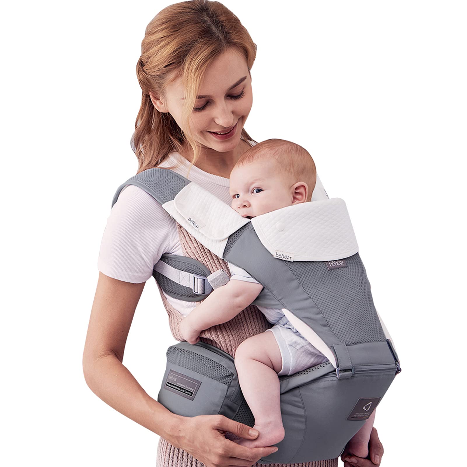 Bebamour Baby Carrier Newborn to Toddler Mesh Baby Carrier Front and