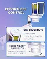 Vista 6 de InnoGear Juego de micrófonos USB para juegos, micrófono condensador con cancelación de ruido con brazo de brazo RGB silencioso, auriculares Jack