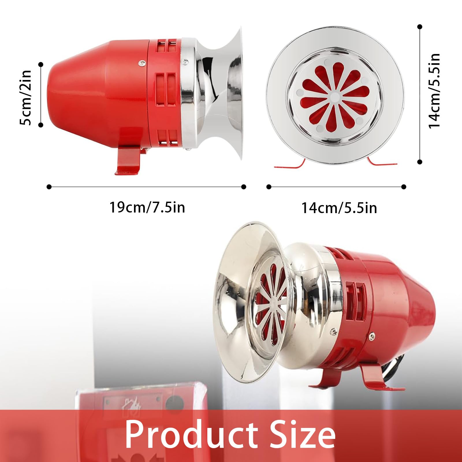 Sirena di Allarme Industriale 220V 40W, 120dB – Sirena di Sicurezza Robusta per Esterni, Allarme Motore e Antincendio, Sistema di Allarme Sonoro per Ambienti Rumorosi ed Emergenze