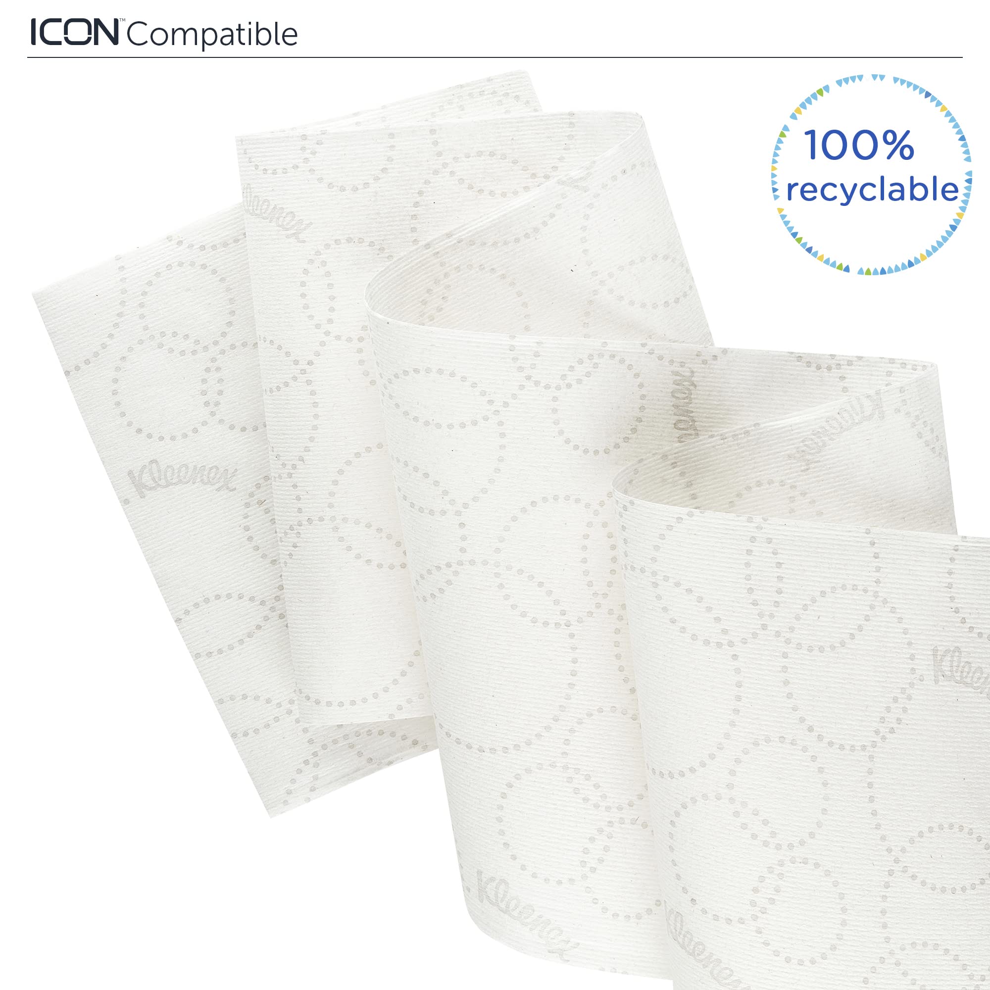 Kleenex 6782 - Toallas de papel ultra grandes para toallas de 2 capas, 6 rollos de 200 m de papel blanco (1200 m)