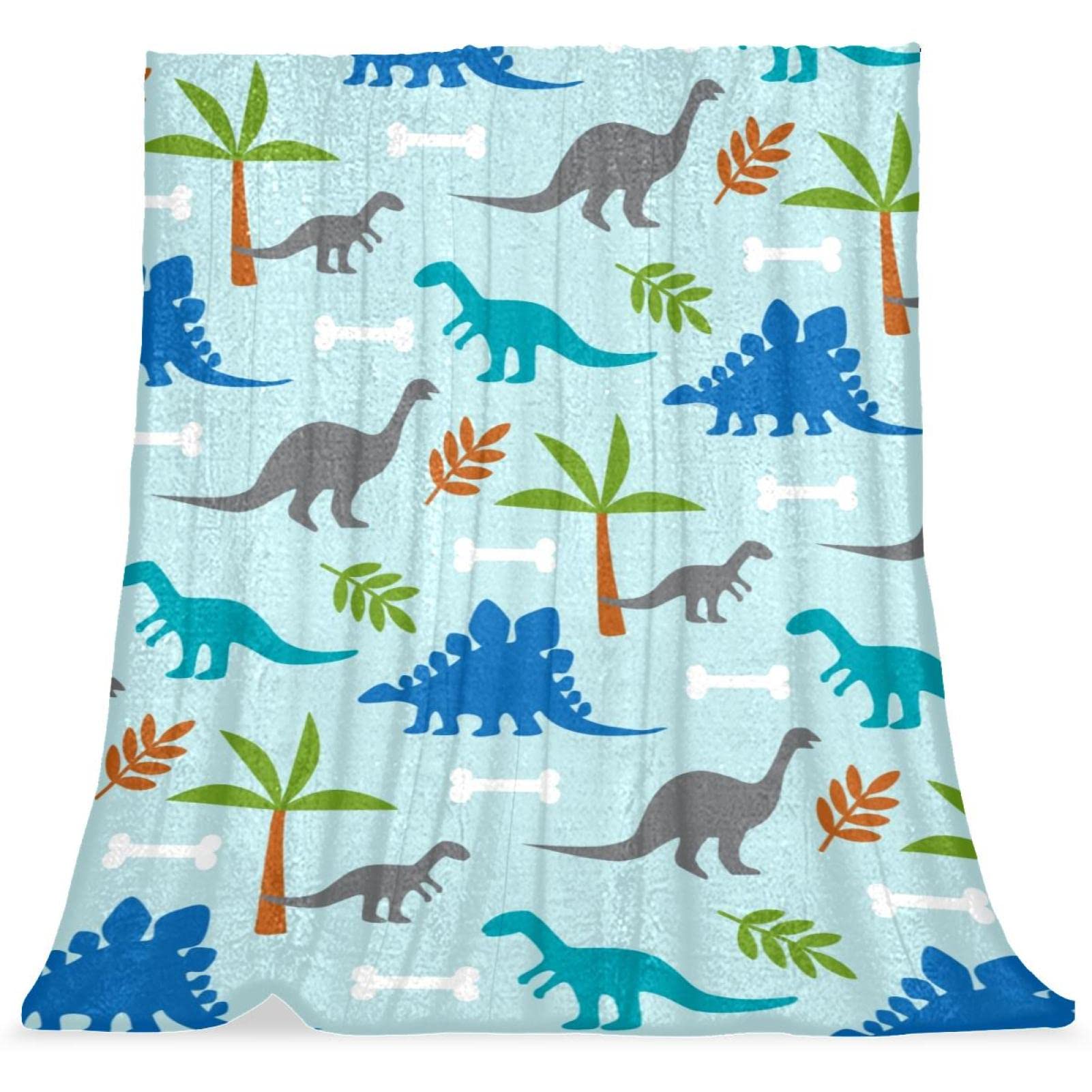 Couverture de lit dinosaure et cocotier le cadeau idéal pour fille et garçon