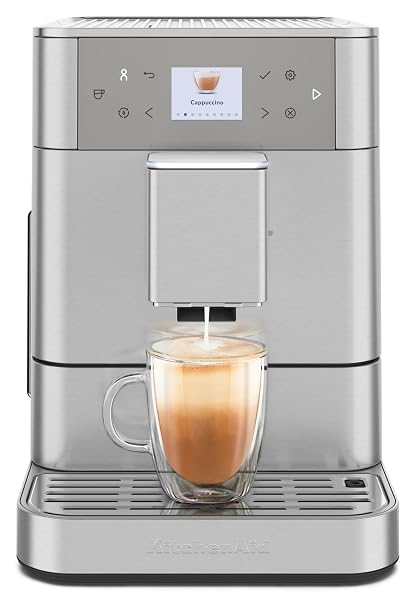 KitchenAid Fully Automatic Espresso Machine KF6 KES8556SX in brushed stainless steel with integrated bean hopper