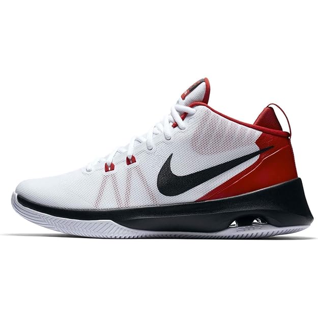 Nike Air Versatile White/Black/University Red Men's Basketball Shoes Amazon.in Fashion