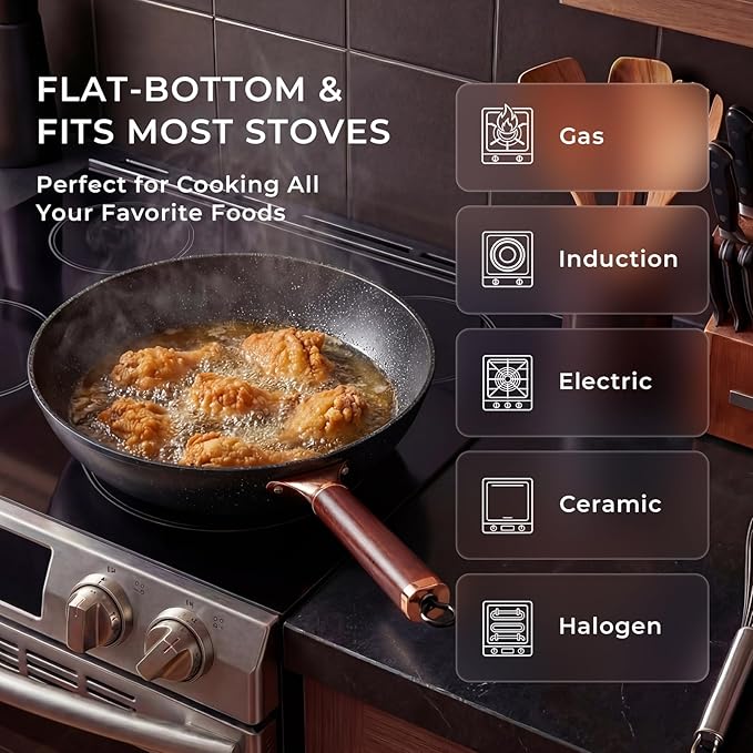 Sartén Wok de Acero al Carbono Kseroo 13 pulgadas con Tapa miniatura 4