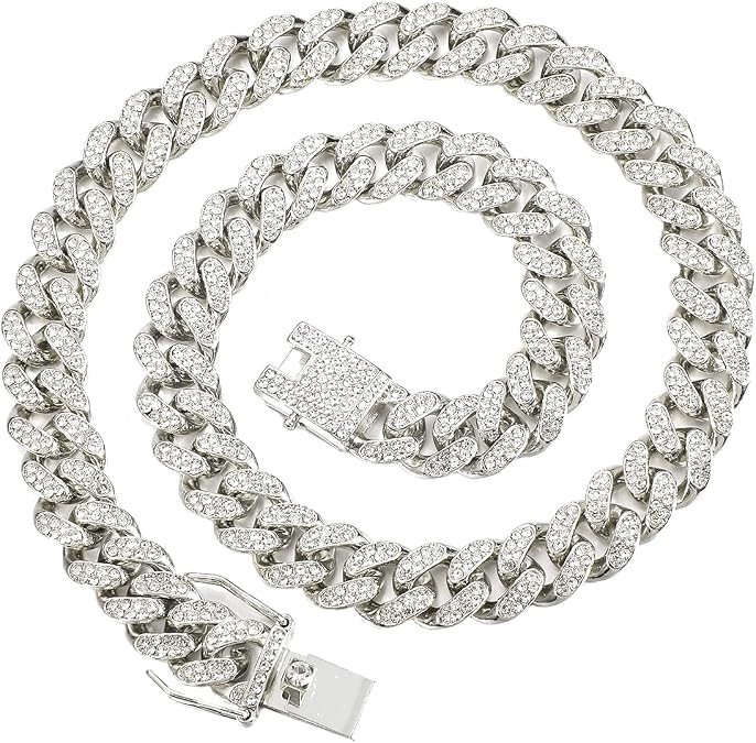 FEEL STYLE Mens Cuban Link Chain Miami 