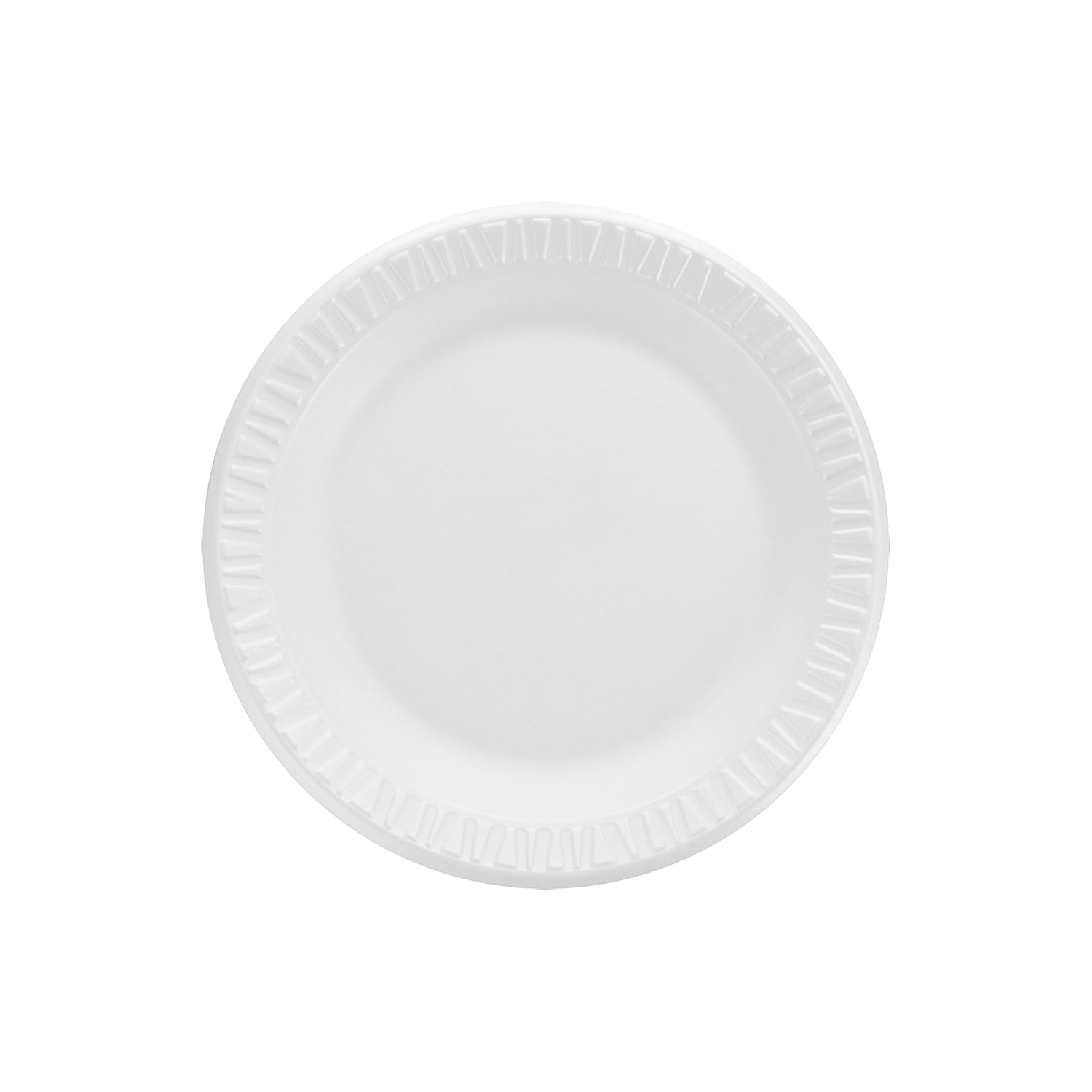 Dart 7PWCR 7 in White Unlaminated Foam Plate (Case of 1000)