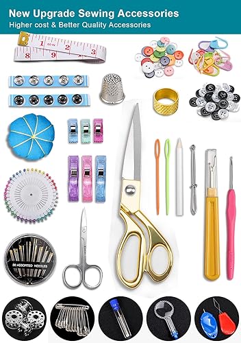 Miniatura 4 de Kit de hilo de aguja de coser para adultos: 232 piezas de suministros profesionales de costura a mano - Kit de costura grande para adultos