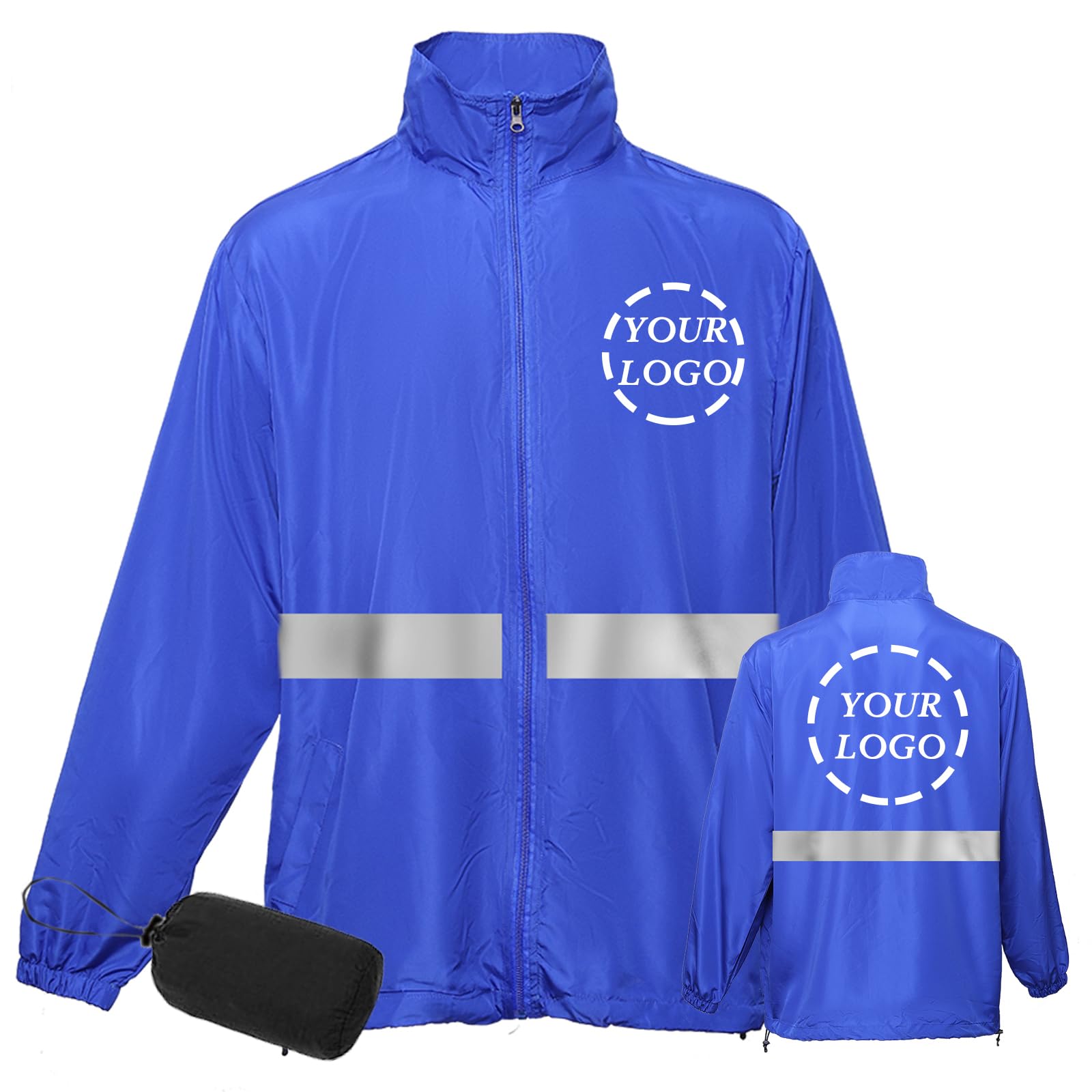 YOWESHOP Hi Vis Reflective Lightweight Thin Windbreaker Jacket Sun Protection Safety Jacket for Construction Worker