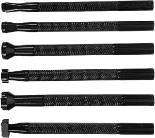 GARIOUANS Kit De 6 Herramientas De Estampación Para Cuero De Acero Negro Para Manualidades De Cuero