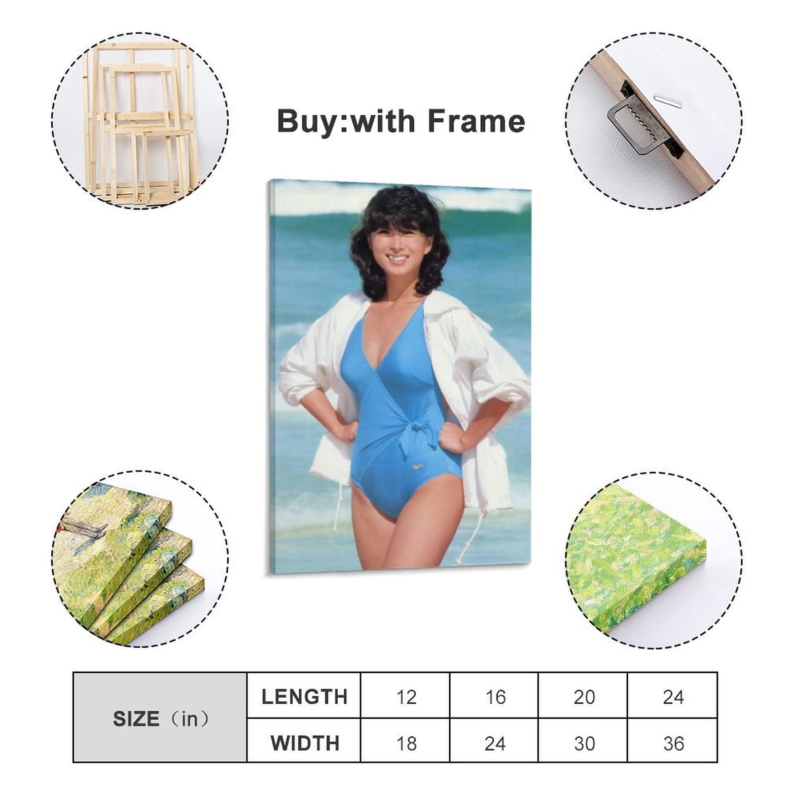 Amazon.co.jp: ポスター絵画河合奈保子下着セクシー写真 キャンバス