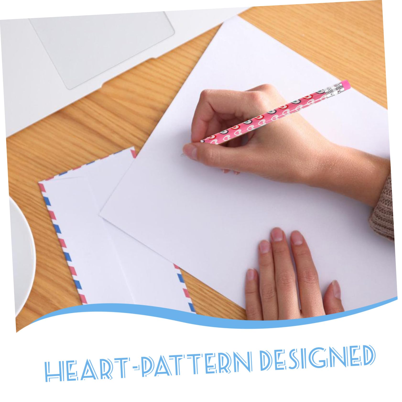 VILLCASE 4 Juegos Lapiz De San Valentin Resaltadores Organizador Doble Pastel Lapices Materialescolar Madera Estudiantes Aprendiendo Lápices Multifunción Goma De Borrar 48 Piezas X 4