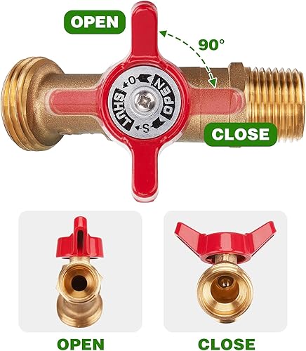 Miniatura 7 de WADEO IBC - Adaptador de mano, adaptador de rosca fina de 2.44 pulgadas para tanque IBC de 275-330 galones, grifo de válvula de cierre de agua de