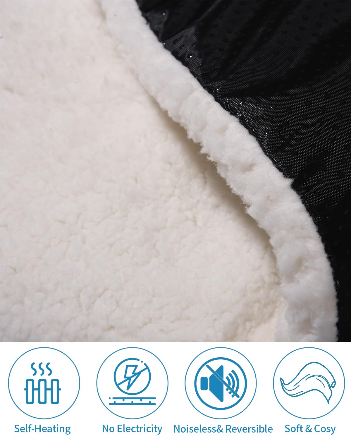 TIDEVAN Tapptino Autoriscaldante Gatto,74 x 48 cm Tappetino Riscaldante Gatto Tappetino Autoriscaldante Coperta Autoriscaldante per Gatti e Cani Rimovibile e Lavabile Morbido e Confortevole(Bianco)