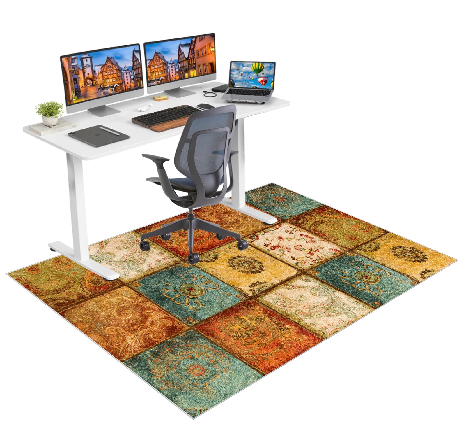 Office Chair Mat for Hardwood Floors Non Slip Computer Desk Chair Mat for Carpet Floor Protector Mat for Rolling Chair Gaming Chair Mat for Carpet Floor Mat for Office Chair Gaming Rug 130 x 160 cm