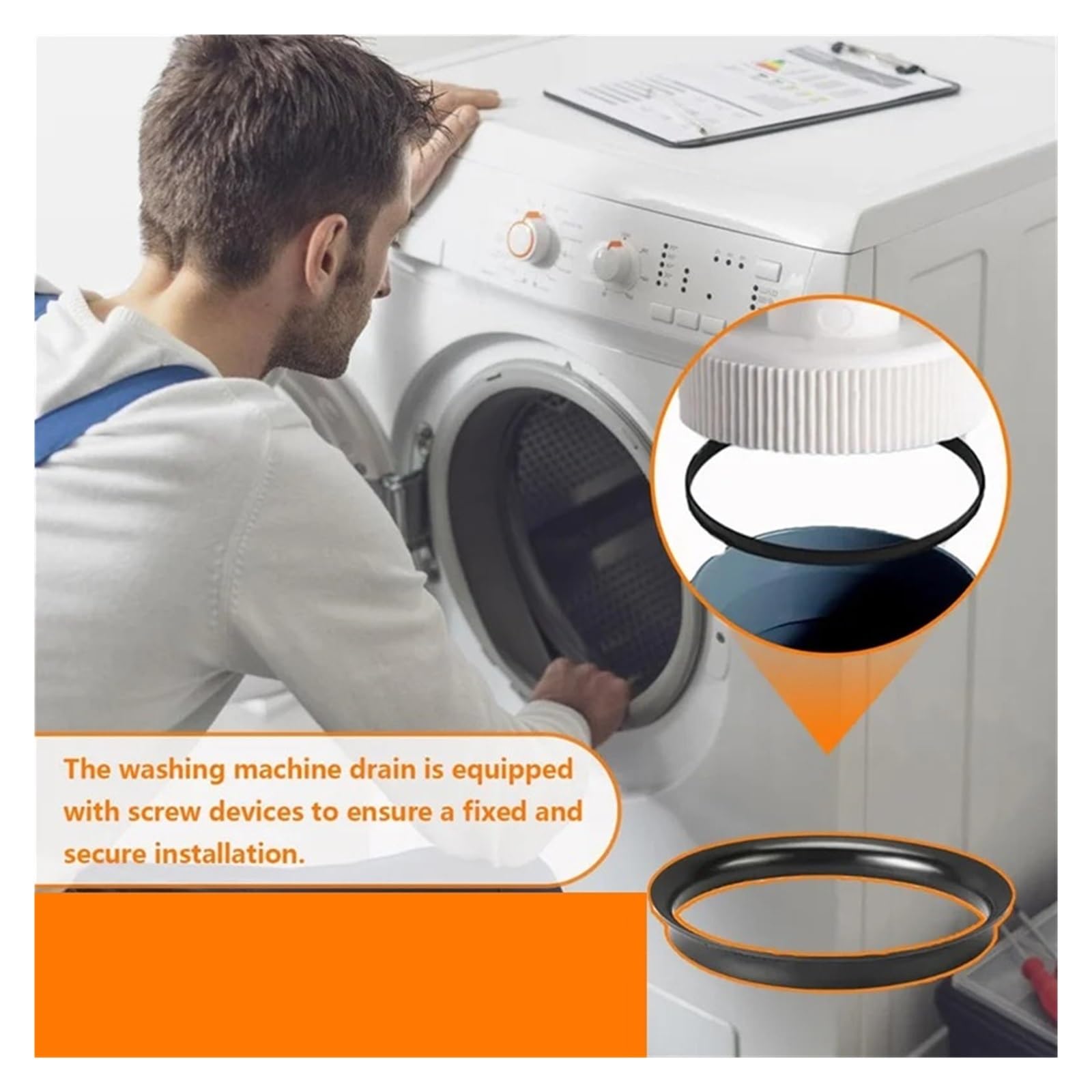 M02K-Convertidor Adaptador De Tubo En Forma De Y De Drenaje De Lavadora, 40 Mm, Las Principales Compatible con Lavadoras