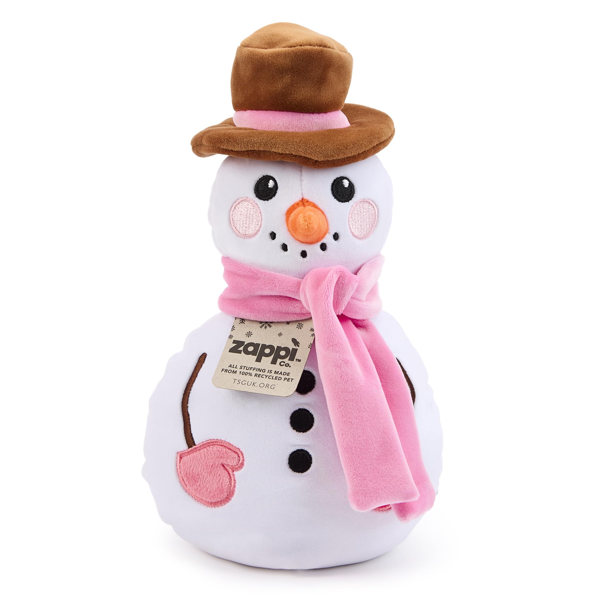 Zappi Co Snow Woman Plush Toy  Soft and Cuddly Christmas Frostina Decoration (25cm height), Perfect for Festive Decor, and Stocking Fillers