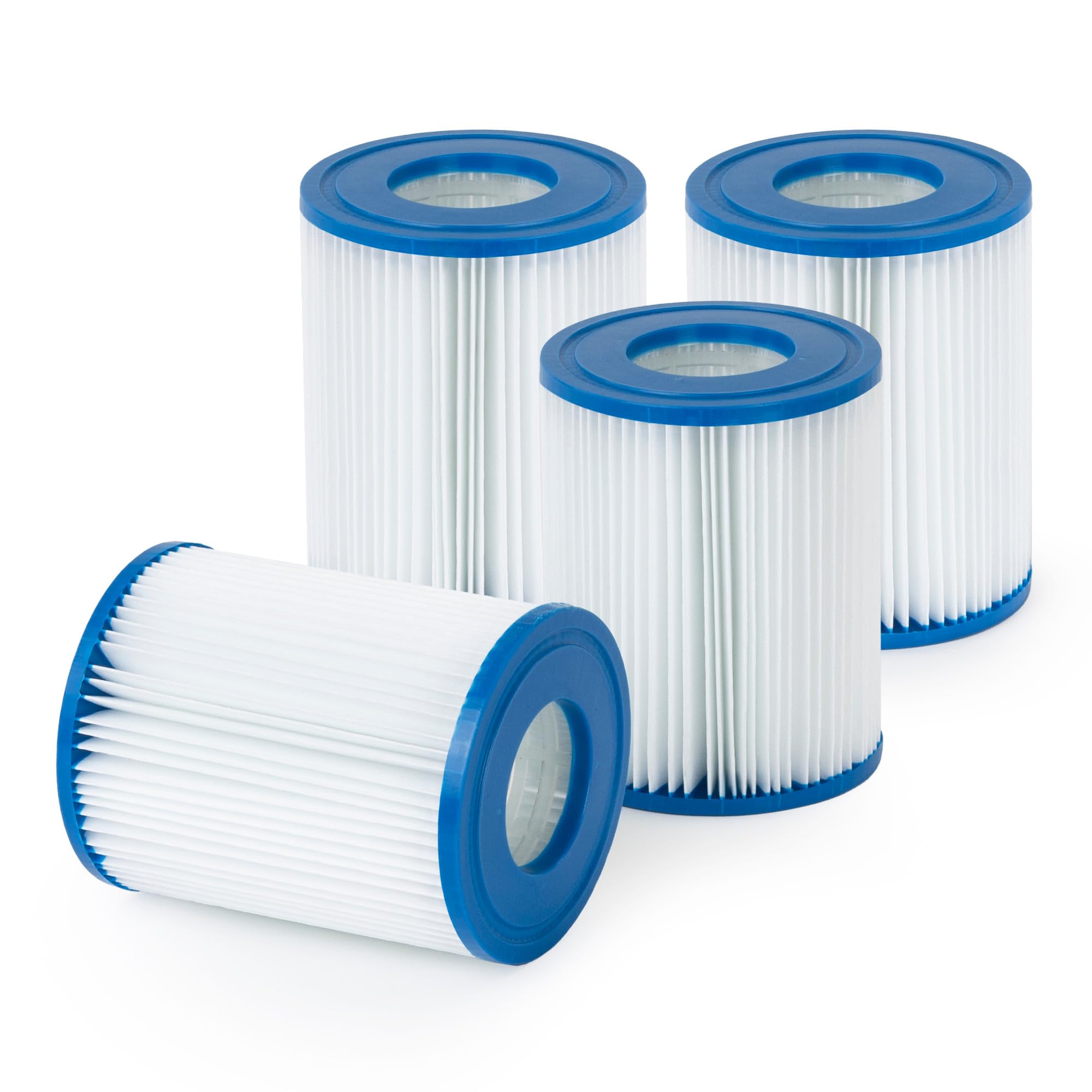 SPLASH! Pool Pump Filter Cartridges - Pack of 8, Hot Tub Filter Replacement for 530 Gal/H Pumps, Durable PET Spa Filters for Hot Tubs - Easy Clean & Reusable Hot Tub Filters (8-Pack, 530 Gal/H)