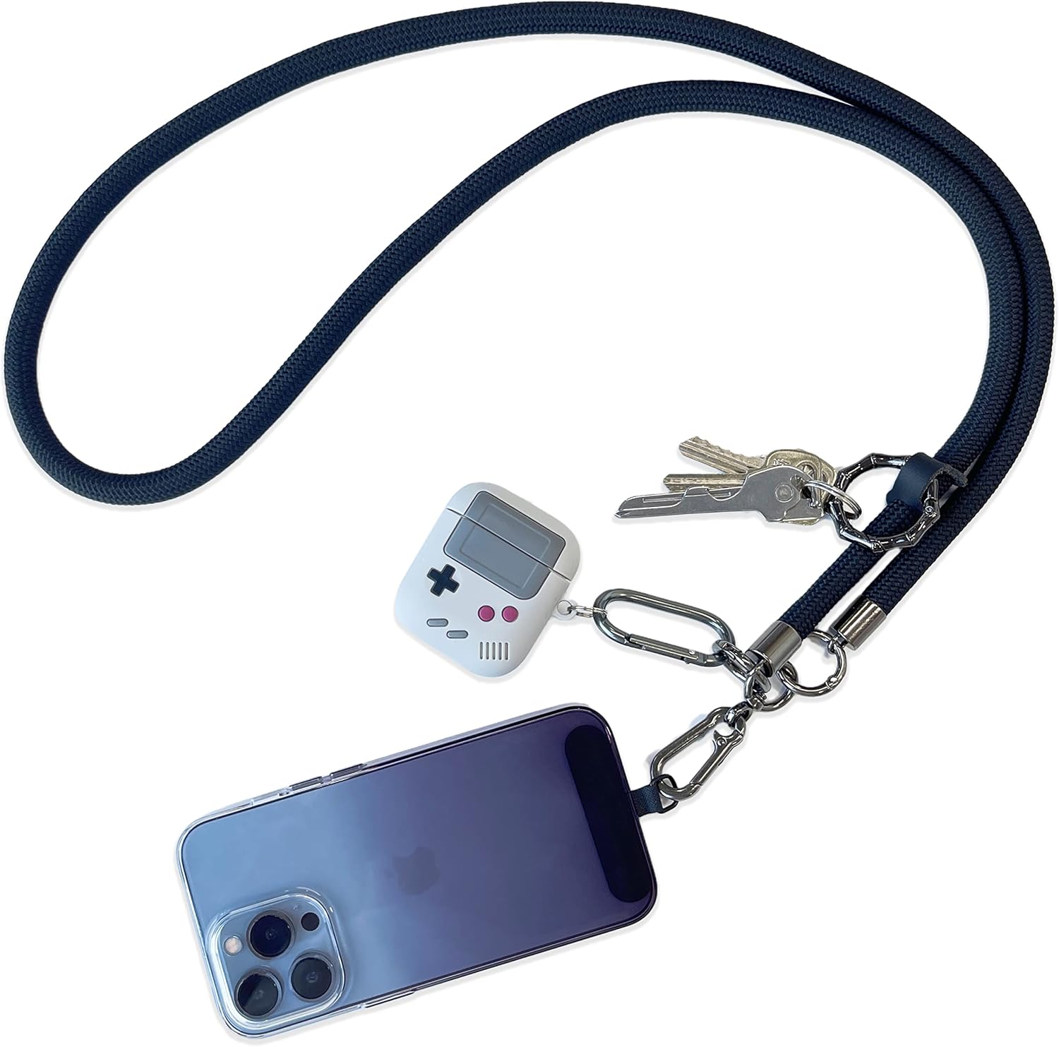AOOMO Cell Phone Lanyard, Universal Adjustable Detachable Nylon