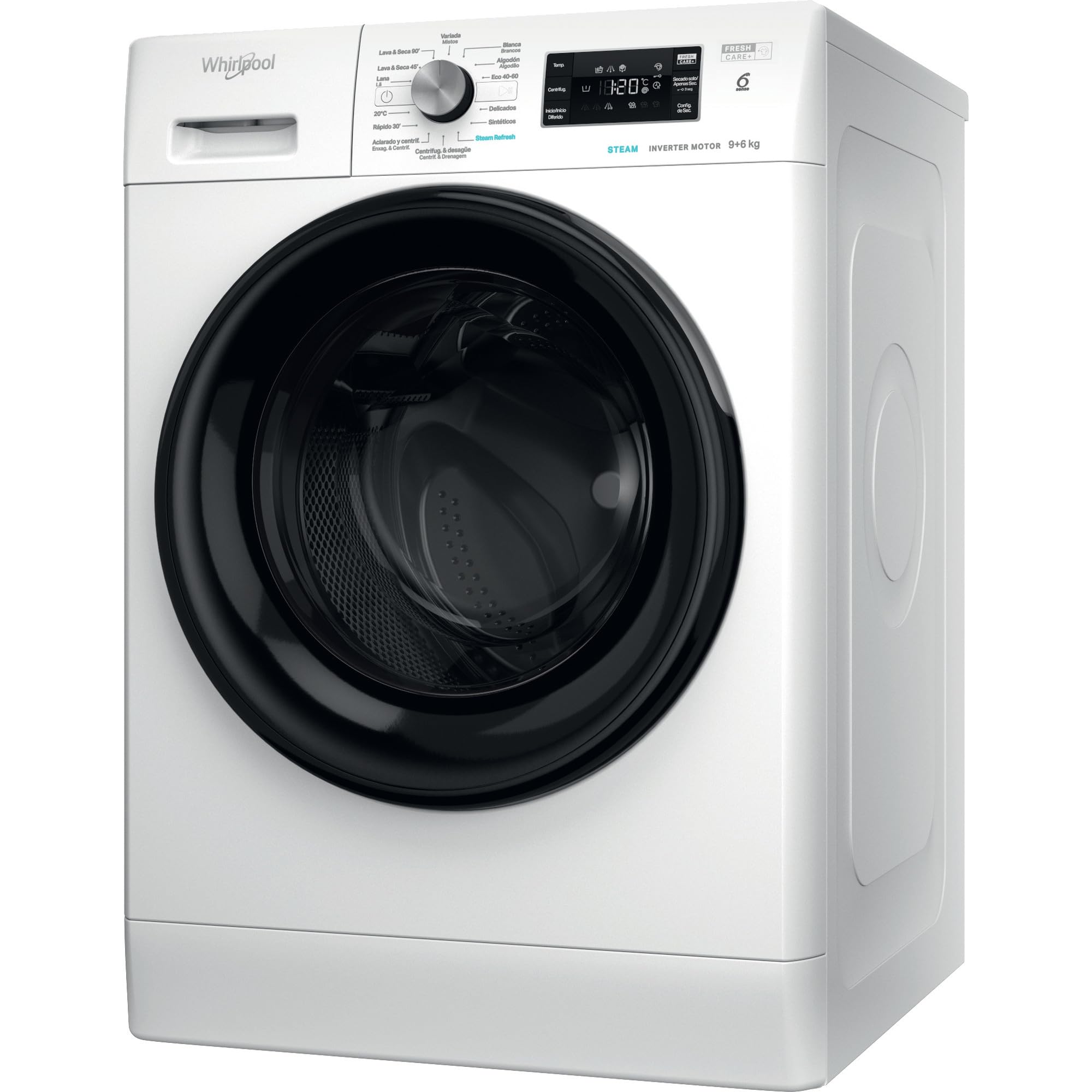Whirlpool - Lavasecadora FFWDB 964489 BV SPT Clase A 9+6 Kg 1400 rpm Blanco