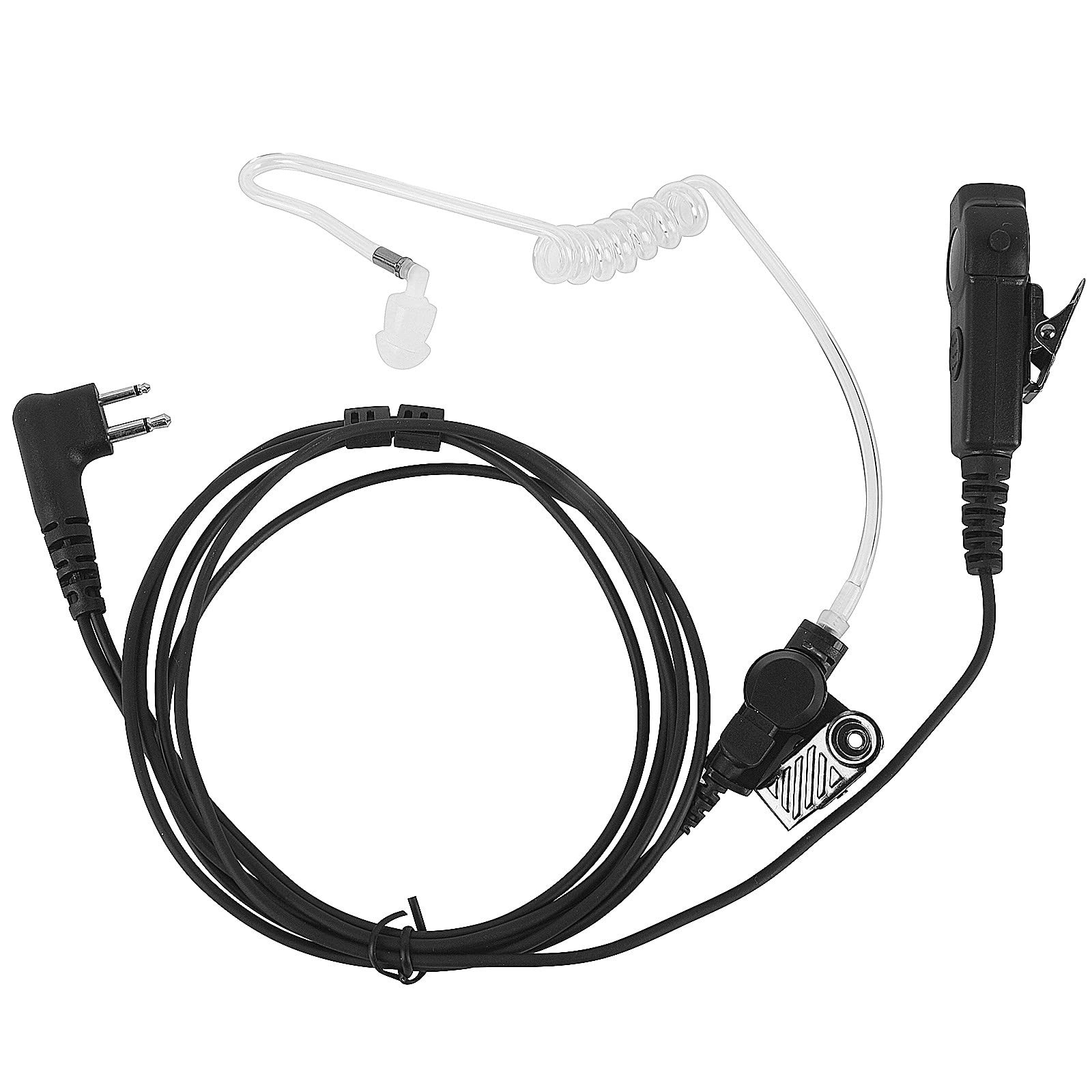 Pdflie Dual PTT CLS 1110 1410 BPR40 Acoustic Headset 2 Pin M1 Earpiece Ear Piece with Mic for Motorola Mag One CLS1110 CLS1410 DLR1060 DTR700 DT550 RDM2070D CP200 CP200D cp100d rmu2040 rmu2080d