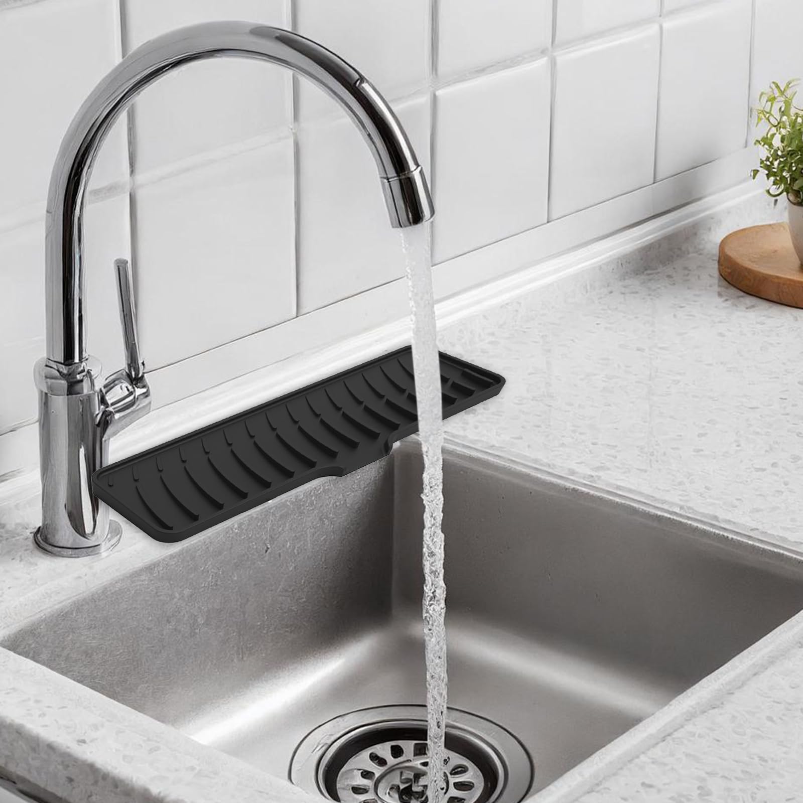 Esterilla de silicona multifunción para grifo, alfombrilla de drenaje antideslizante, grifo de cocina, accesorios para fregadero de cocina, accesorio grande para fregadero