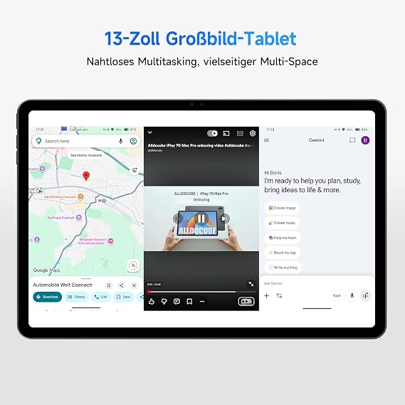 ALLDOCUBE Unisoc T7300 13 Inch Android 16 Tablet 2.5K Display PC Mode