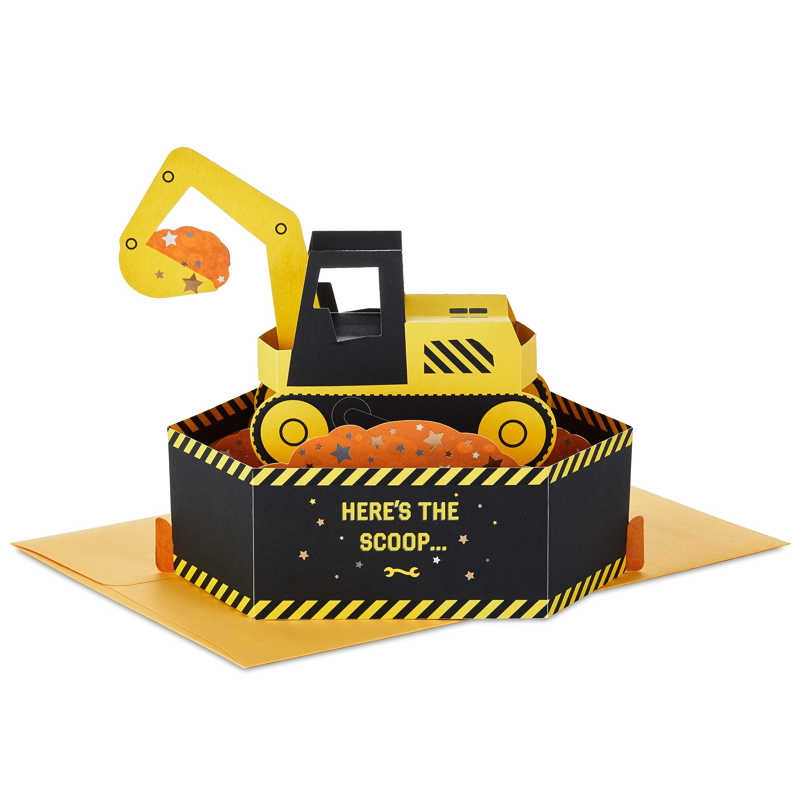 Hallmark Paper Wonder Pop Up Birthday Card for Kids (Construction Excavator)
