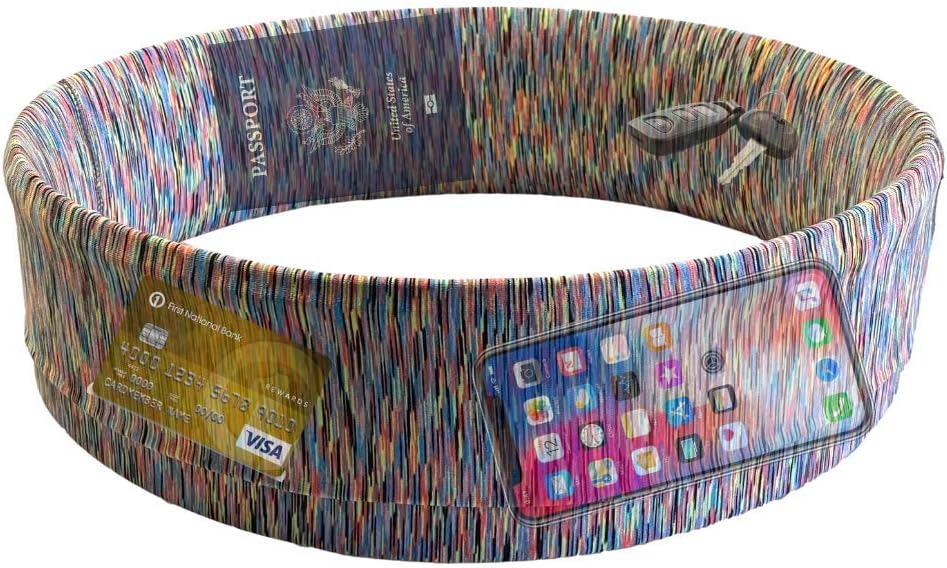 BANDI Pocketed Wraps – Running Waist Belt with Pockets for Phone, Money, Keys & Medical Devices | Secure, No-Bounce Travel & Fitness Belt, for Women and Men, USA Company