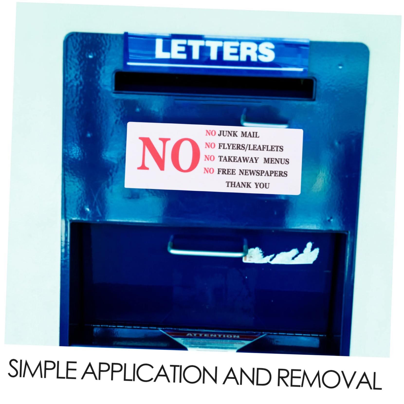 HOMSFOU Adesivo Per Cassetta Postale 2 Pezzi, Cartello No Posta Indesiderata Per Uso Domestico e Commerciale, Adesivo Avviso Resistente Agli Agenti Atmosferici e Facile Da Applicare