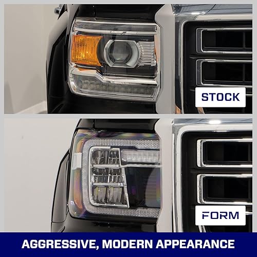 Miniatura 6 de Faros reflectores LED secuenciales compatibles con GMC Sierra 1500/2500/3500 2014-2018 (par)