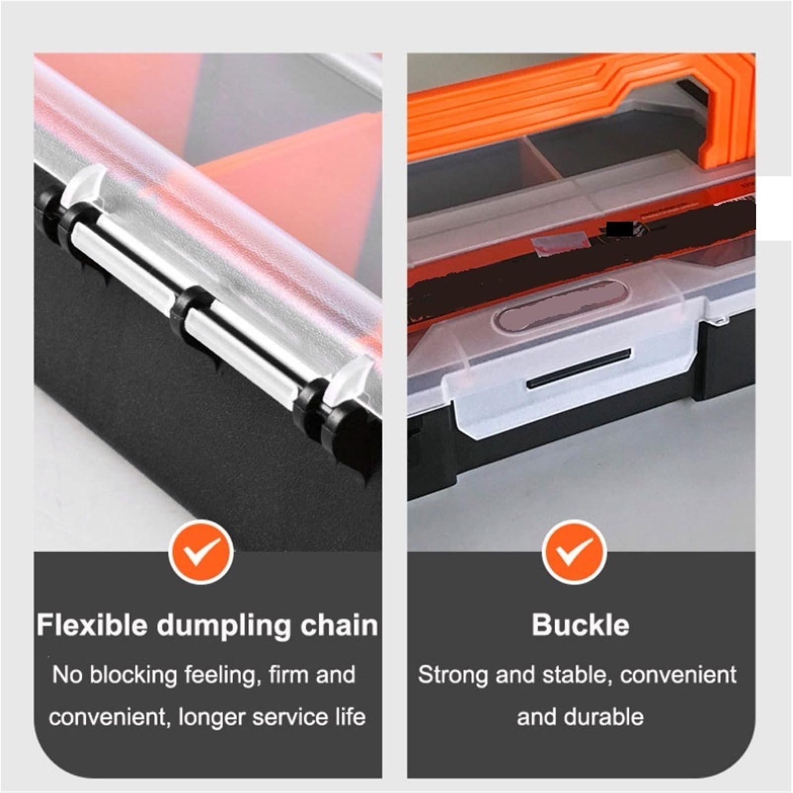 Organizador De Tornillos Caja de herramientas con compartimentos for guardar piezas, rejillas múltiples for colocar tornillos, caja pequeña plástico, estuche combinado(3PCS)