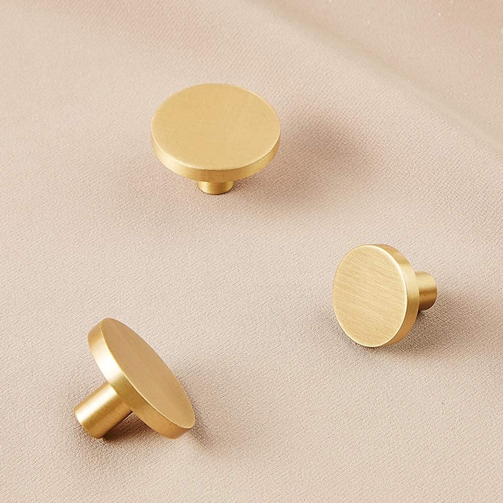 Mosiężne uchwyty meblowe miedziane gałki do szafek szafa komoda z szufladami gałki do szafki kuchennej styl klamki do drzwiczek (32mm)