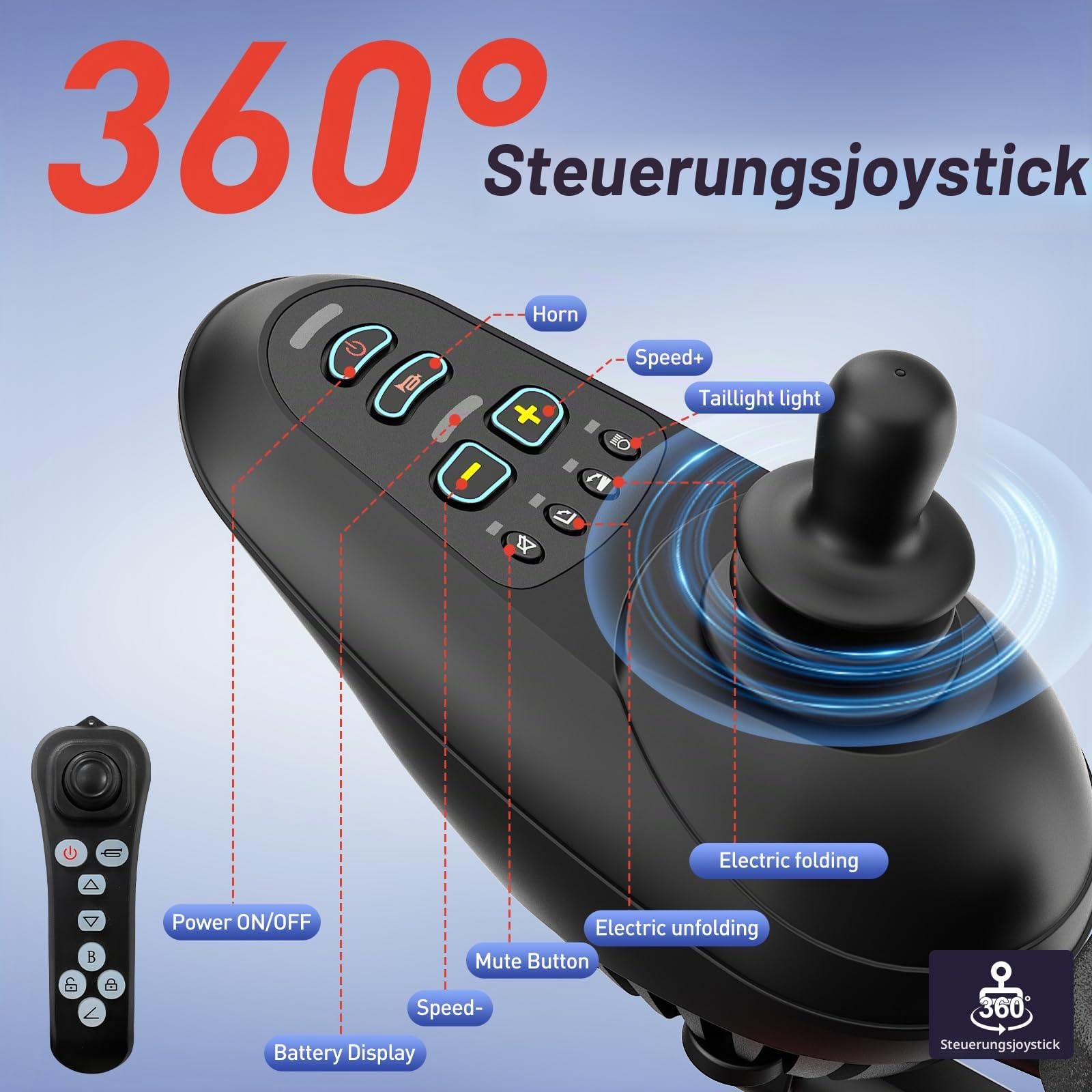 Elektrische Rollstühle mit Automatische Klappfunktion: 48KM Leichte Elektrisch Rollstuhl Faltbar bis 150KG - 700W Klappbarer Elektrorollstuhl 2 * 12AH Doppelbatteriedesign
