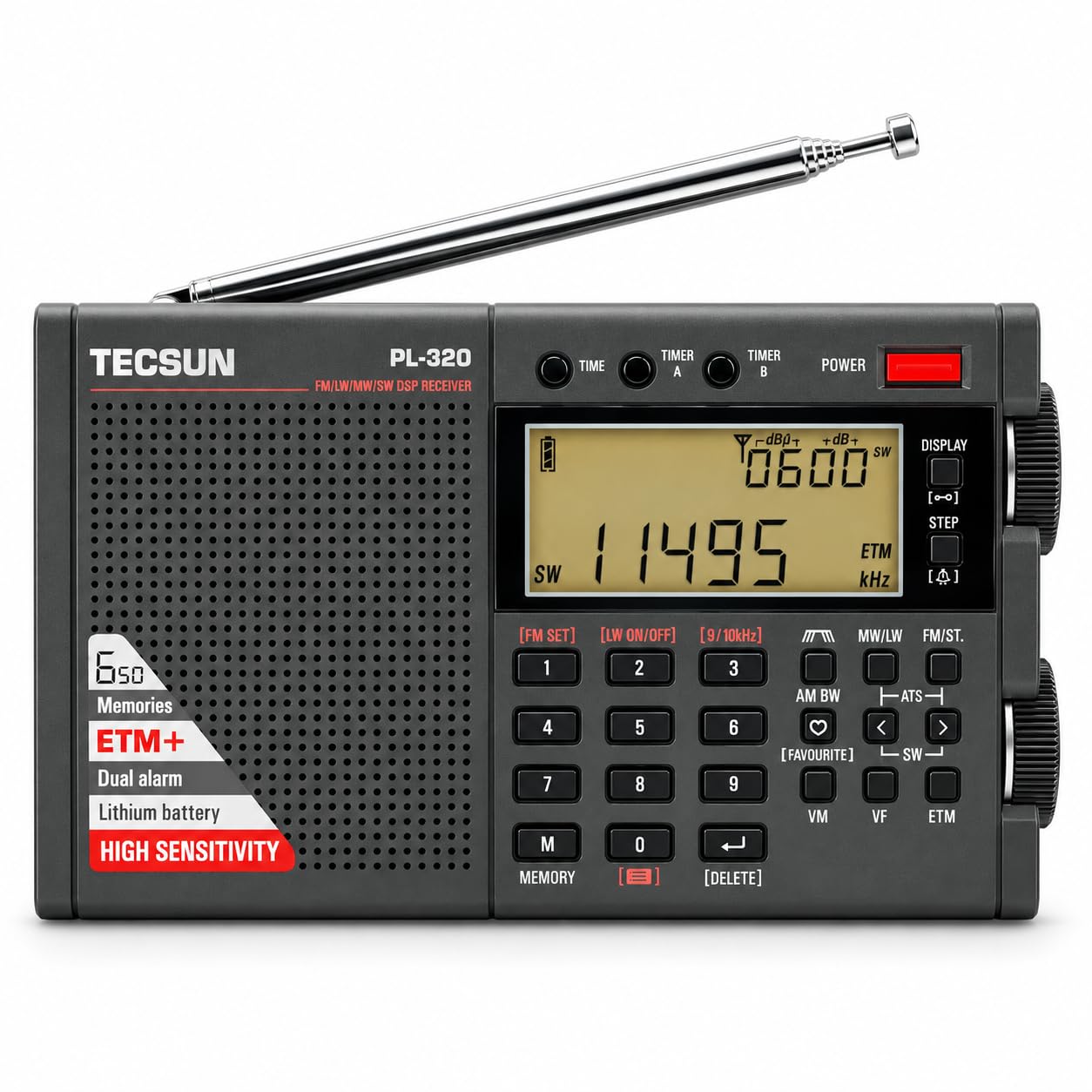 Amazon.co.jp: Tecsun Digital PL320 AM/FM/LW/SW DSP ワールドバンド
