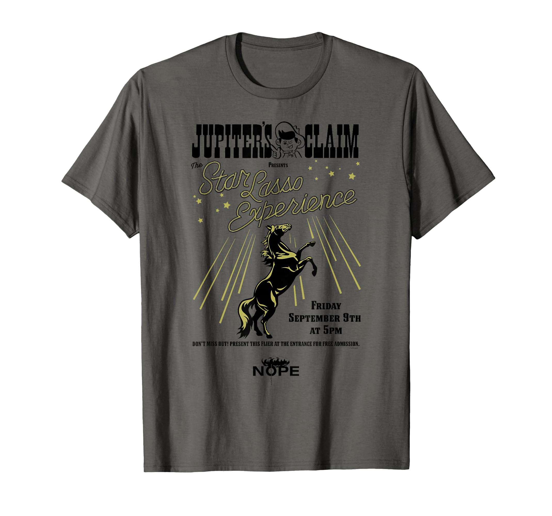 Amazon.com: Nope Jupiter's Claim Star Lasso Experience T-Shirt