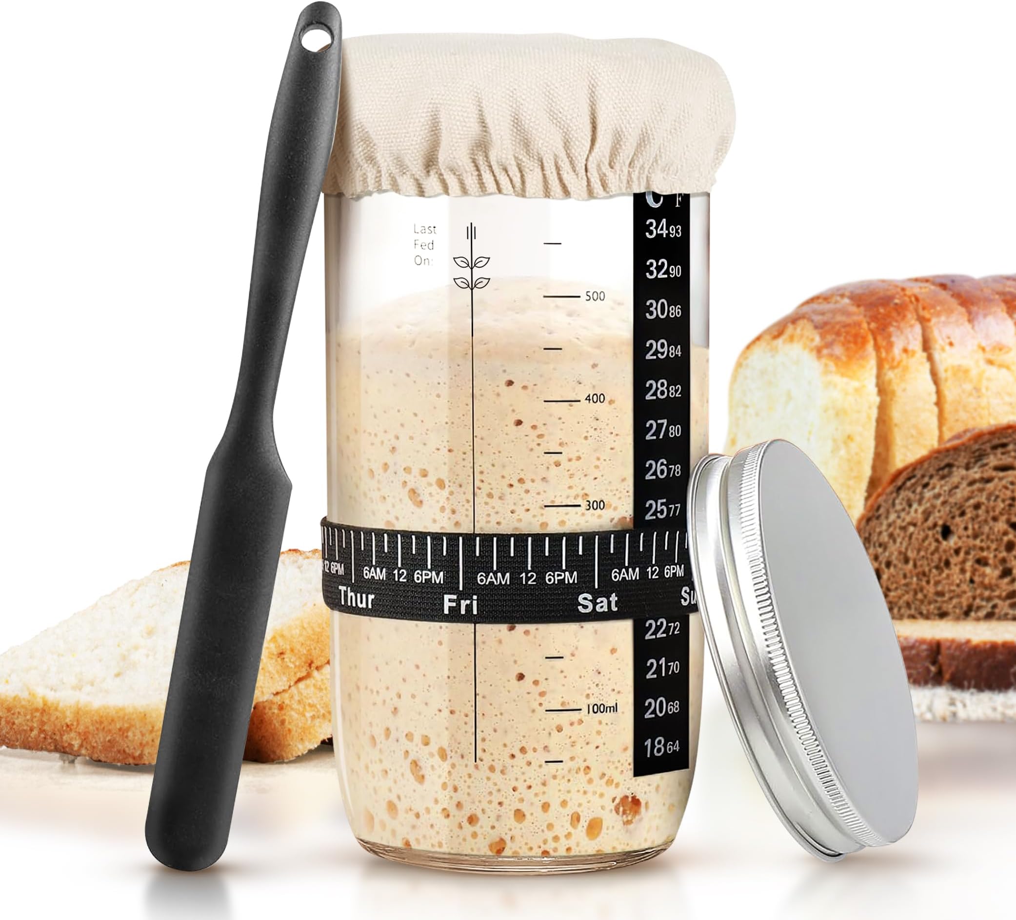Amazon NEAFP Sourdough Starter Jar Kit with Date Marked Feeding amazon-neafp-sourdough-starter-jar-kit-with-date-marked-feeding
